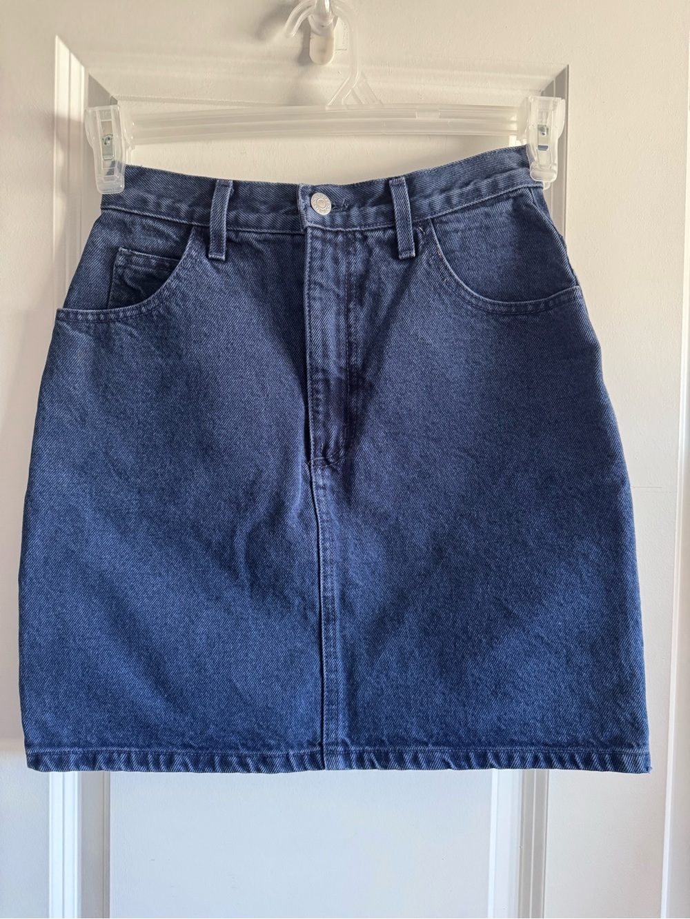 VINTAGE Guess Navy Blue Denim Mini Skirt MADE IN THE USA 🇺🇸 100% cotton